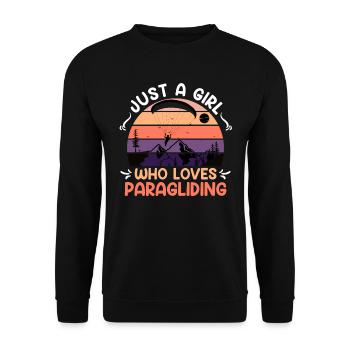 Paragliding Just a woman who loves paragliding - Unisex Sweatshirt - black - Front - Alina (178cm) & Michal (187cm)