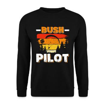 Paraglider Bush Pilot Gleitschirmflieger - Unisex Sweatshirt - black - Front - Alina (178cm) & Michal (187cm)