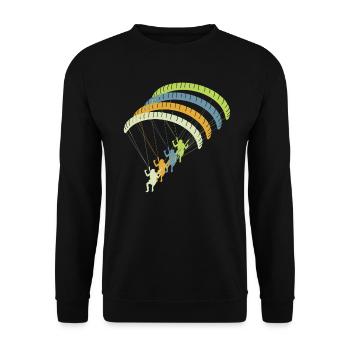 Paragliding Paragliding Pilot Shirt - Unisex Sweatshirt - black - Front - Alina (178cm) & Michal (187cm)