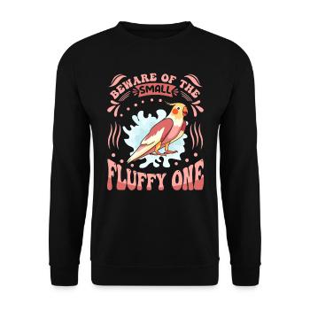 Oiseau perruche Méfiez-vous du moelleux Cockatiel - Sweat-shirt Unisexe - noir - Devant - Alina (178cm) & Michal (187cm)