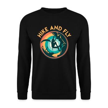 Randonnée en parapente et alpinisme en vol - Sweat-shirt Unisexe - noir - Devant - Alina (178cm) & Michal (187cm)