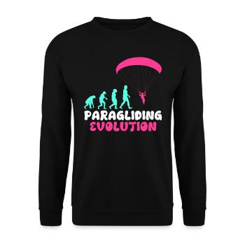 Paragliding Evolution Paraglider Girls - Unisex Sweatshirt - black - Front - Alina (178cm) & Michal (187cm)