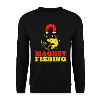 Magnet Fishing Magnet Fishing Scrap Collector - Sweat-shirt Unisexe - noir - Devant - Alina (178cm) & Michal (187cm)