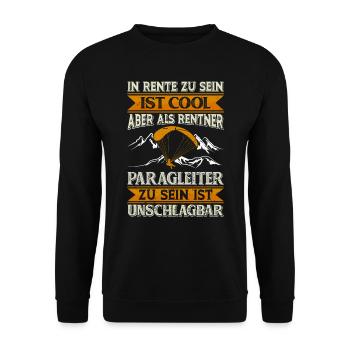 Paraglider Rentner In Rente zu sein ist Cool - Unisex Pullover - Schwarz - Vorne - Alina (178cm) & Michal (187cm)