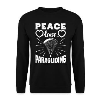 Parapente Peace Love Parapente fille - Sweat-shirt Unisexe - noir - Devant - Alina (178cm) & Michal (187cm)