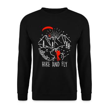 Randonnée en parapente et alpinisme en vol - Sweat-shirt Unisexe - noir - Devant - Alina (178cm) & Michal (187cm)