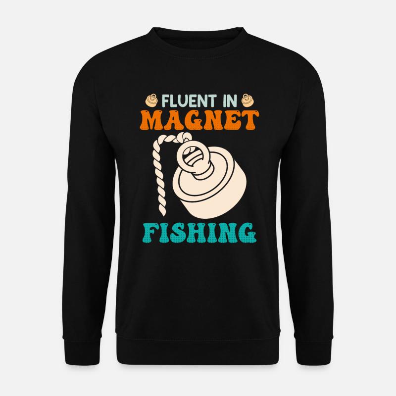 Magnetfischer Fluent in Magnetfishing Magnetangler - Unisex Pullover - Schwarz