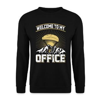 Paraglider Welcome to my Office Gleitschirm - Unisex Sweatshirt - black - Front - Alina (178cm) & Michal (187cm)