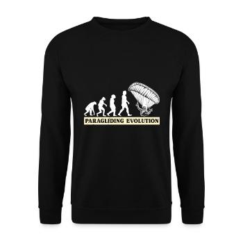 Paragliding Evolution Paragliders - Unisex Sweatshirt - black - Front - Alina (178cm) & Michal (187cm)