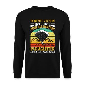 Paraglider Rentner In Rente zu sein ist Cool - Unisex Pullover - Schwarz - Vorne - Alina (178cm) & Michal (187cm)