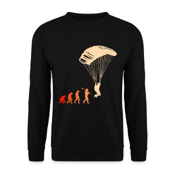 Paragliding Evolution Gleitschirmfliegen - Unisex Sweatshirt - black - Front - Alina (178cm) & Michal (187cm)