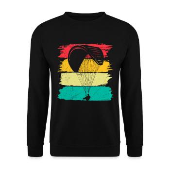 Paragliding Paraglider Shirt Paraglider - Unisex Sweatshirt - black - Front - Alina (178cm) & Michal (187cm)