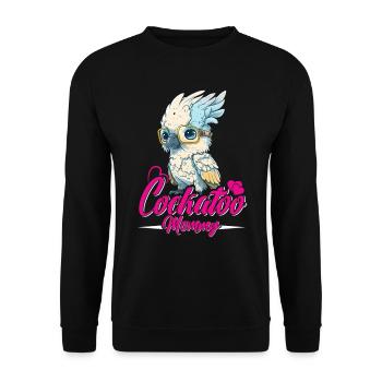 Cockatoo Mom Vogelliebhaber Papagei Frauen - Unisex Pullover - Schwarz - Vorne - Alina (178cm) & Michal (187cm)