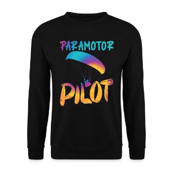 Chemise Parapente Pilote Parapente - Sweat-shirt Unisexe - noir - Devant - Alina (178cm) & Michal (187cm)
