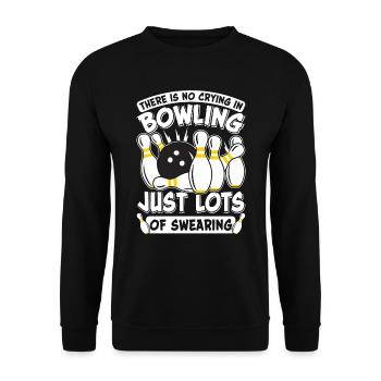Chemise de bowling Il n’y a pas de pleurs au bowling - Sweat-shirt Unisexe - noir - Devant - Alina (178cm) & Michal (187cm)