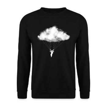 Paraglider Cloud Paraglider Mountains - Unisex Sweatshirt - black - Front - Alina (178cm) & Michal (187cm)