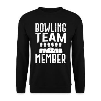 Bowling Team Member Bowling Player Bowling - Unisex Sweatshirt - black - Front - Alina (178cm) & Michal (187cm)