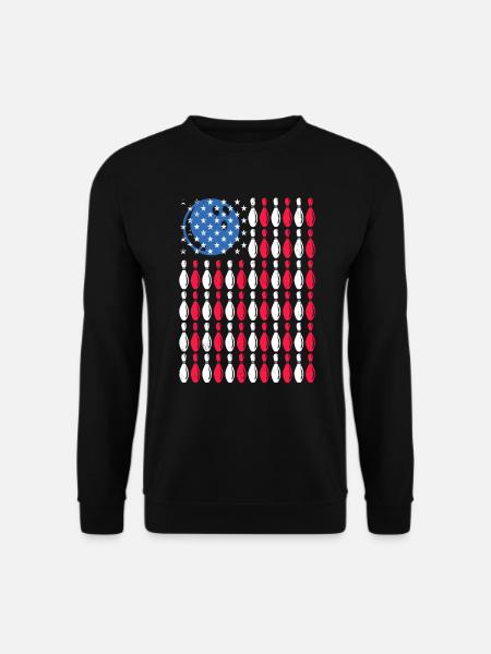 USA Bowlingspieler Amerika Bowling Shirt - Unisex Pullover - Schwarz