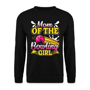 Mom of the Bowling Girl Bowlingspieler Frauen - Unisex Pullover - Schwarz - Vorne - Alina (178cm) & Michal (187cm)