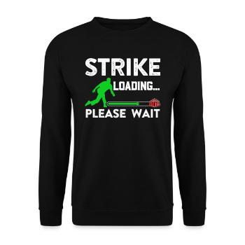Strike Loading... Please Wait Bowlingspier - Unisex Pullover - Schwarz - Vorne - Alina (178cm) & Michal (187cm)