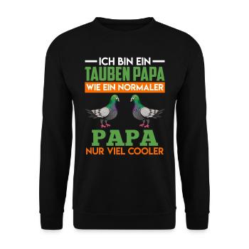 Pigeons Papa Pigeon Loover Chemise Hommes - Sweat-shirt Unisexe - noir - Devant - Alina (178cm) & Michal (187cm)