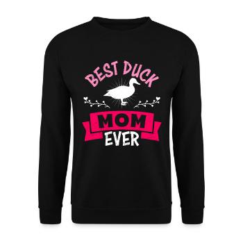 Best Duck Mom All Time Duck Lover Wife - Unisex Sweatshirt - black - Front - Alina (178cm) & Michal (187cm)