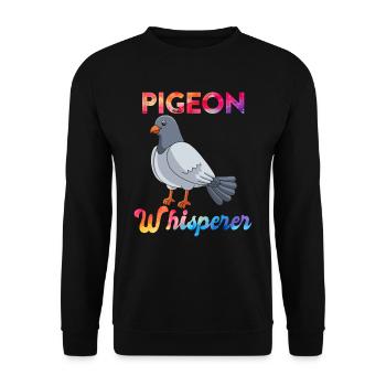 Pigeons Whisperers Pigeon friends Pigeon breeding - Unisex Sweatshirt - black - Front - Alina (178cm) & Michal (187cm)