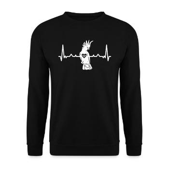 Cockatiel palpitations perruche oiseau - Sweat-shirt Unisexe - noir - Devant - Alina (178cm) & Michal (187cm)