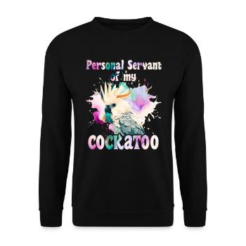 Kakaduu Serviteur personnel de mon cacatoès - Sweat-shirt Unisexe - noir - Devant - Alina (178cm) & Michal (187cm)