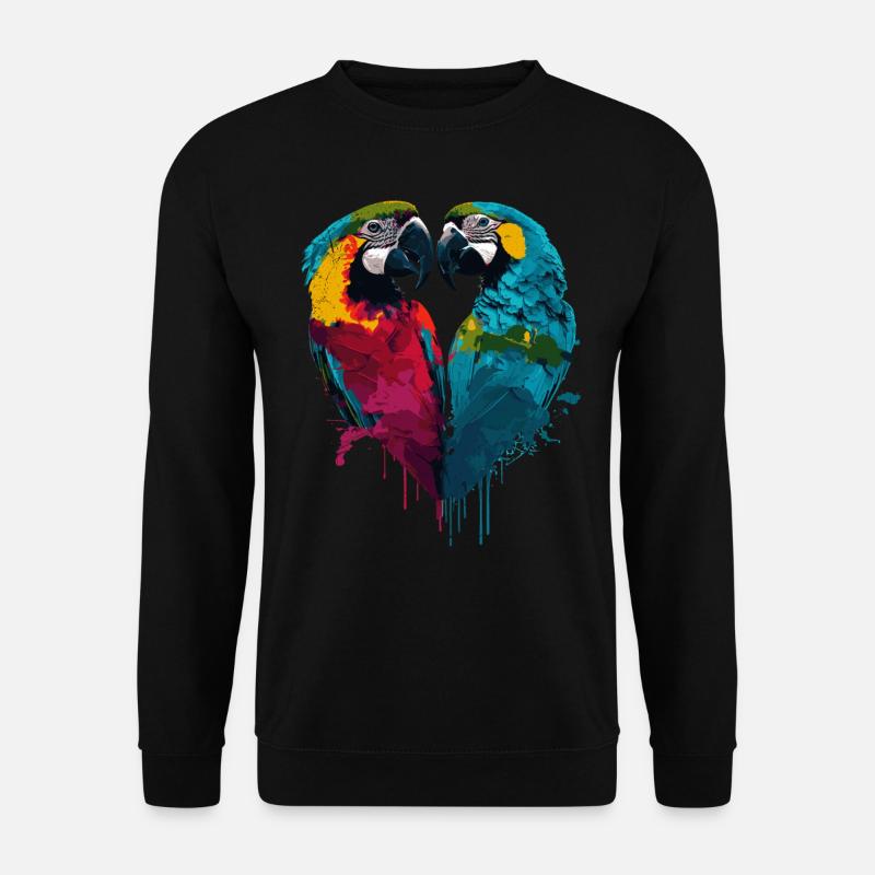 Ara Papagei Vogel exotische Vögel Vogelliebhaber - Unisex Pullover - Schwarz
