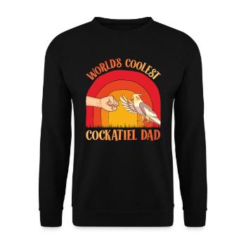 Les perruches Cockatiel Dad les plus cool de Papa World - Sweat-shirt Unisexe - noir - Devant - Alina (178cm) & Michal (187cm)