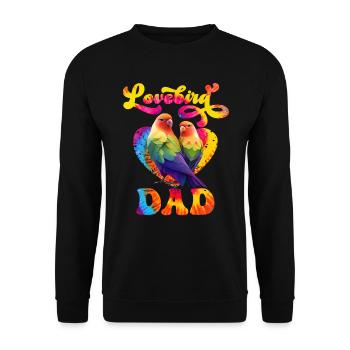 Love Birds Lovebird Dad Bird Friend Men - Unisex Sweatshirt - black - Front - Alina (178cm) & Michal (187cm)