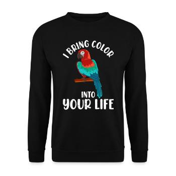 Ara J’apporterai Fabe dans ta vie Parrot Fan - Sweat-shirt Unisexe - noir - Devant - Alina (178cm) & Michal (187cm)