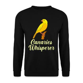 Kanrienvogel Flüsterer Canary Bird Whisperer - Sweat-shirt Unisexe - noir - Devant - Alina (178cm) & Michal (187cm)