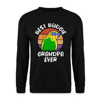 Opa Meilleur grand-père perruche jamais Wellensittich - Sweat-shirt Unisexe - noir - Devant - Alina (178cm) & Michal (187cm)