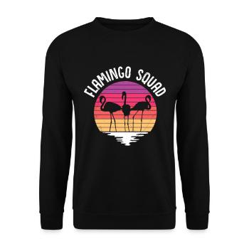 Flamingo Gang Women Bachelorettes Women - Unisex Sweatshirt - black - Front - Alina (178cm) & Michal (187cm)