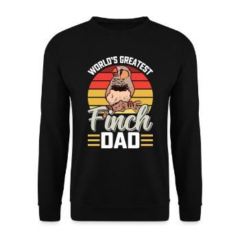 World's Best Finch Papa Finch Dad Bird Lover - Unisex Sweatshirt - black - Front - Alina (178cm) & Michal (187cm)