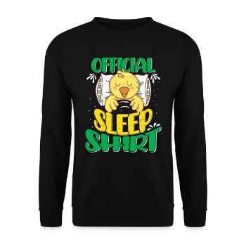 Ducklings Official Sleep Shirt Duck Lover - Sweat-shirt Unisexe - noir - Devant - Alina (178cm) & Michal (187cm)