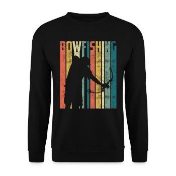 Bow Fishing Bow Hunter Fish Hunting Bow - Unisex Sweatshirt - black - Front - Alina (178cm) & Michal (187cm)