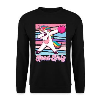 Bowlingspieler Good Girls Bowling Damen - Unisex Pullover - Schwarz - Vorne - Alina (178cm) & Michal (187cm)