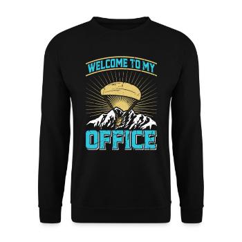 Paraglider Welcome to my Office Gleitschirm - Unisex Sweatshirt - black - Front - Alina (178cm) & Michal (187cm)