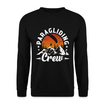 Paragliding Crew Gleitschirmfliegen Paraglider - Unisex Sweatshirt - black - Front - Alina (178cm) & Michal (187cm)
