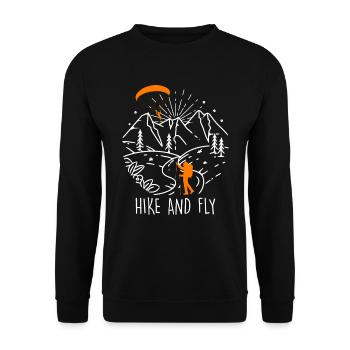 Randonnée en parapente et alpinisme en vol - Sweat-shirt Unisexe - noir - Devant - Alina (178cm) & Michal (187cm)