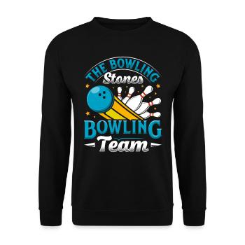 Bowling The Bowling Stones Joueur de bowling drôle - Sweat-shirt Unisexe - noir - Devant - Alina (178cm) & Michal (187cm)
