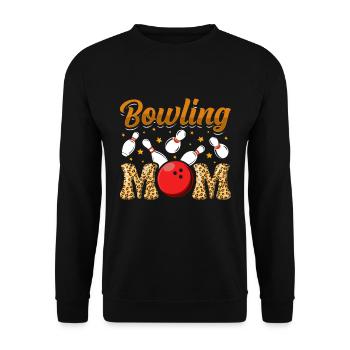 Bowling Mom Bowling Player Women's Bowler Shirt - Unisex Sweatshirt - black - Front - Alina (178cm) & Michal (187cm)