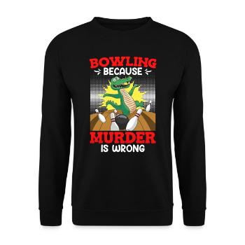 Bowling parce que le meurtre est faux Bowlingspieler - Sweat-shirt Unisexe - noir - Devant - Alina (178cm) & Michal (187cm)