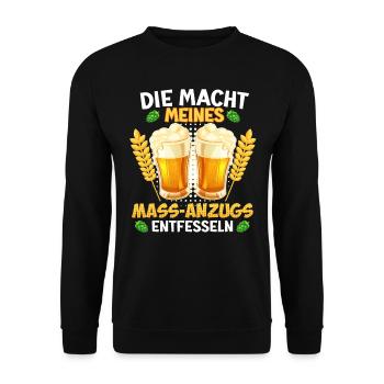 Macht meines Mass-Anzugs Entfesseln - Unisex Pullover - Schwarz - Vorne - Alina (178cm) & Michal (187cm)