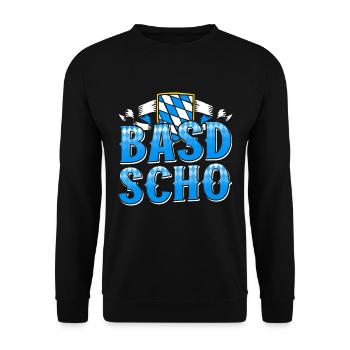 Basd Scho Chemise bavaroise Munich Bavière - Sweat-shirt Unisexe - noir - Devant - Alina (178cm) & Michal (187cm)