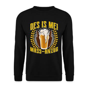 Lederhosen Shirt Mei Mass Anzug Biertrinker - Unisex Pullover - Schwarz - Vorne - Alina (178cm) & Michal (187cm)