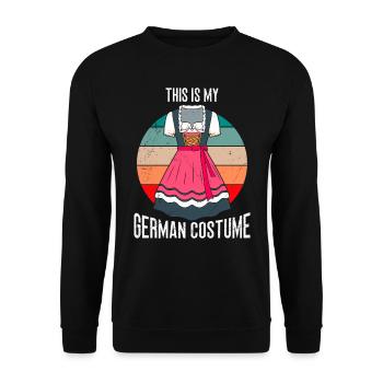 Dirndl This is my German Costume Trachten Shirt - Unisex Sweatshirt - black - Front - Alina (178cm) & Michal (187cm)